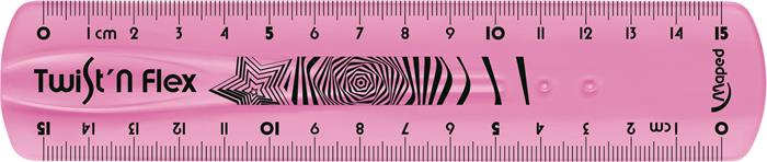 Vonalzó, műanyag, törhetetlen, 15 cm, MAPED "Twist`n Flex" - Image 4