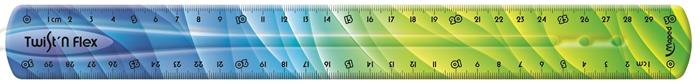 Vonalzó, műanyag, 30 cm, MAPED "Twist`n Flex Decor" - Image 2