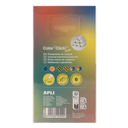 Színes töltőceruza készlet, többszínű írásvonal, APLI "Color Click Mix" - Image 4