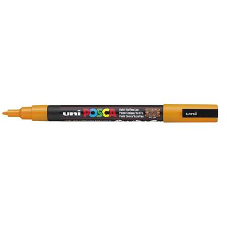 Dekormarker, 0,9-1,3 mm, UNI "Posca PC-3M", ragyogó sárga - Image 2