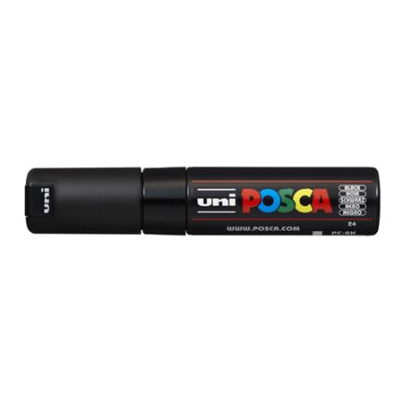 Dekormarker, 8 mm, vágott, UNI "Posca PC-8K", fekete - Image 2